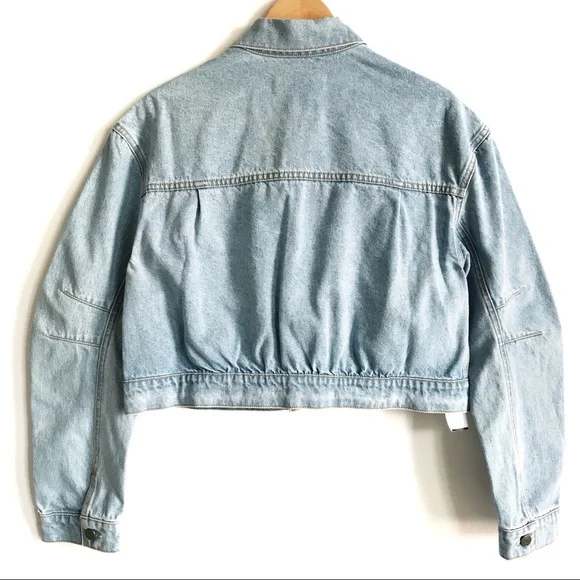 GRLFRND Lacy Cropped Denim Jacket - Picture 7 of 15